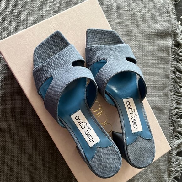 Jimmy Choo Canvas Kitten Heals - Picture 4 of 6